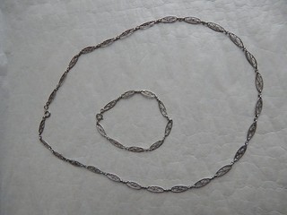 Collier Chaîne et son Bracelet Argent Silver Chain Necklace and Bracelet
