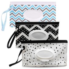 3 Pack Portable Baby Wipes Dispenser Container for Diaper Bag Lightweight Travel