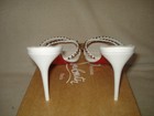 100% AUTHENTIC NEW WOMEN LOUBOUTIN TATOOSH SPIKE WHITE  SANDALS/HEELS US 9.5 — photo 9