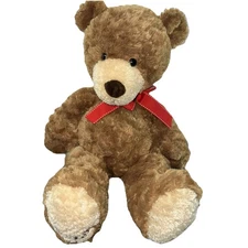 Carters Classics Teddy Bear Stuffed Plush 19in Red Ribbon Prestige Toy Co #45384