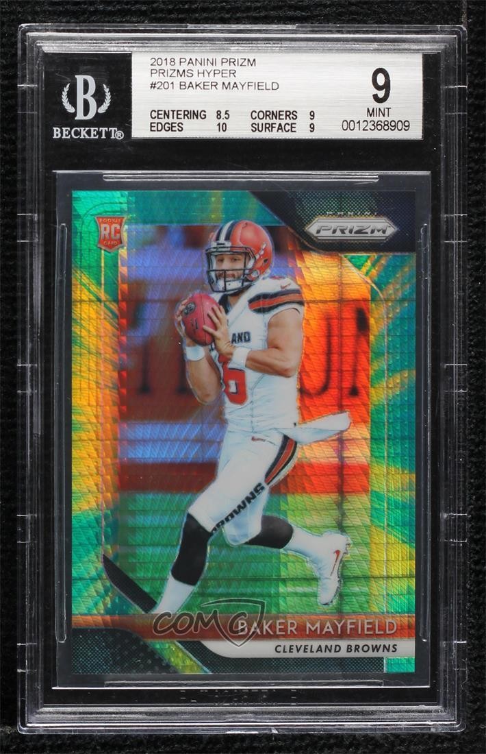 2018 Panini Prizm Hyper 183/275 Baker Mayfield #201 BGS 9 MINT Rookie RC 0ls