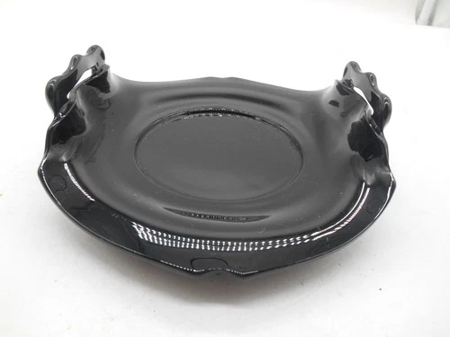 Nice LE Smith Mount Pleasant Black Amethyst depression 7 3/8" Footed Bon Bon