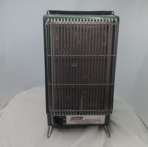 Coleman Catalytic Camping Heater Green  Propane 2000-6000 BTU Outdoor dated 5/78