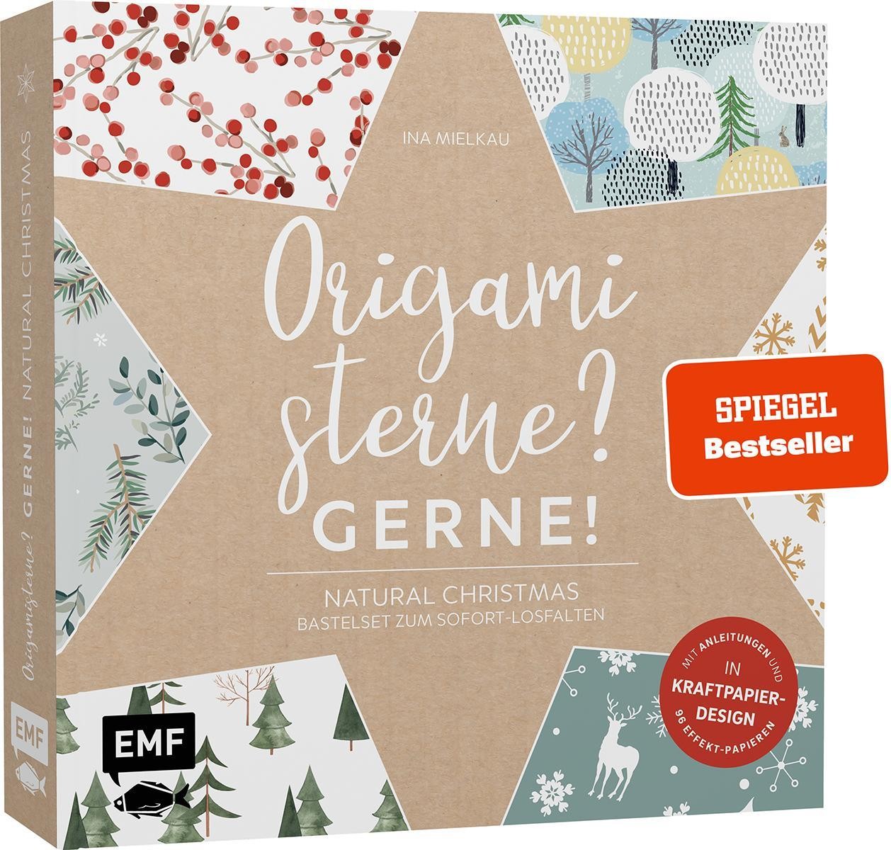 Edition Fischer Origamisterne? Gerne! – Natural Christmas – Weihnachtliches Bastelset Zum Sofort-Lo, Ratgeber Von Ina Mielkau - Image 2