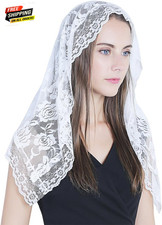 Lace Mantilla Catholic Chapel Veil Head Covering for Church Latin Mass