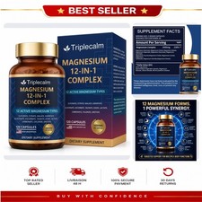 Triplecalm Magnesium Complex 12-in-1 1000mg Vegan 120 Capsules