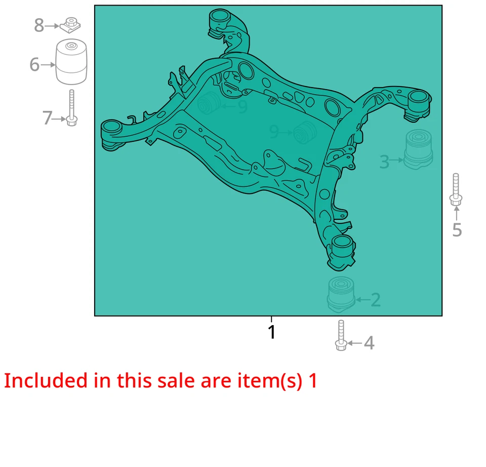 (SOLO RECOGIDA LOCAL) Crossmember/K-Frame trasero sin híbrido se adapta a AUDI Q5 2 18-24 Foto 2 de 3
