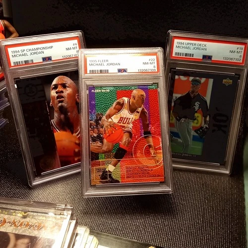 Michael Jordan Basketball PSA Graded 8 Card Lot, 3 PSA 8 Graded Cards - NM-MT