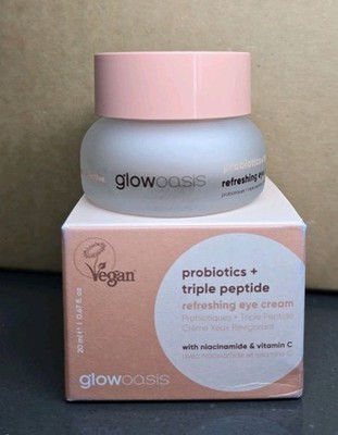 glowoasis Probiotics + Triple Peptide Refeshing Eye Cream Vit C & Niacinamide