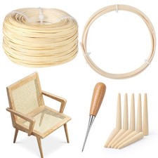 Rattan Repair Kit Includes 1 PC 1/10inch x 270ft Flat Cane Webbing Roll, 4/25...