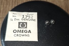 Genuine Omega 1752 Crowns New Old Stock Steel