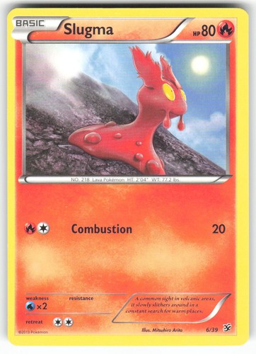 Slugma 6/39 Common Kalos Starter Set Pokemon Near Mint