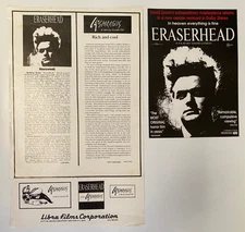 Original 1977 Eraserhead Press Kit & Australian reissue flyer David Lynch movie