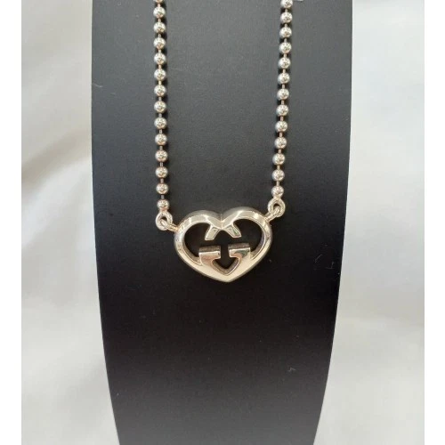 GUCCI Collana Argento Cuori Incastro Giappone