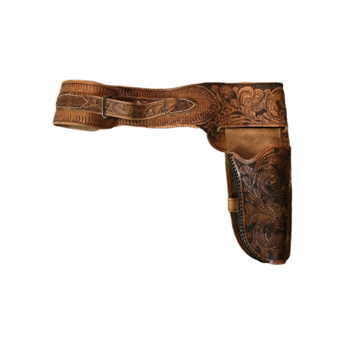 Vintage Tooled Leather Ammo Cartridge Gun Belt Western Cowboy Holster Belt 40 Amazon.com: Generic Western Leather Cowboy Cartridge Ammo  main image 3