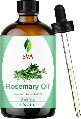 SVA Rosemary Essential Oil   4 Fl Oz   100% Natural Rosemary Oil for Hair, Face,
