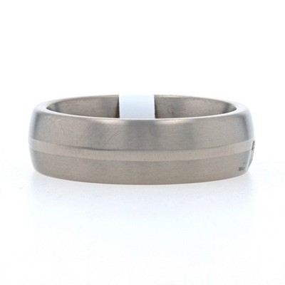NEW Men's Wedding Band Titanium Mon Cheri Ring Size 9 Comfort Fit Matte Stripe