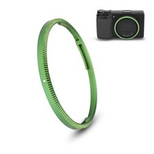 JJC Metal Lens Decoration Ring Cap for Ricoh GR III For III, Green