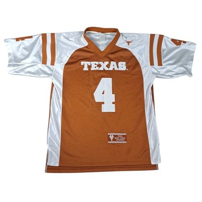 Vintage Texas Longhorns Football Jersey Mens M Orange Foot Locker UT Satin y2k