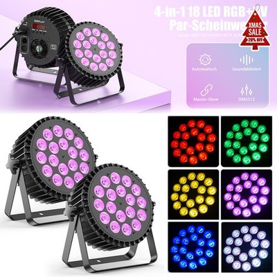 200W LED Par Strahler 18 LED Par Scheinwerfer Bühnenlicht RGB UV DMX Partylicht