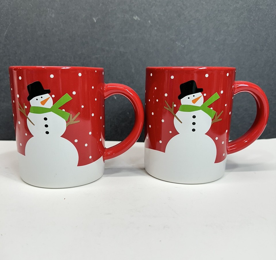 Crate And Barrel Christmas Mugs