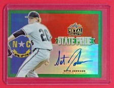 2019 Leaf Metal Draft Seth Johnson 3/10 Autographs State Pride Green #SPSJ1 