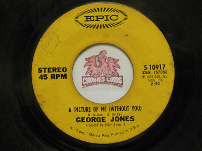George Jones: Man Worth Loving You / Picture Of Me (Without You) 45 RPM G+ (OC) 