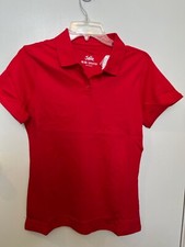 NEW Justice Girls 18/20 Red Polo Short Sleve Shirt Uniform Play