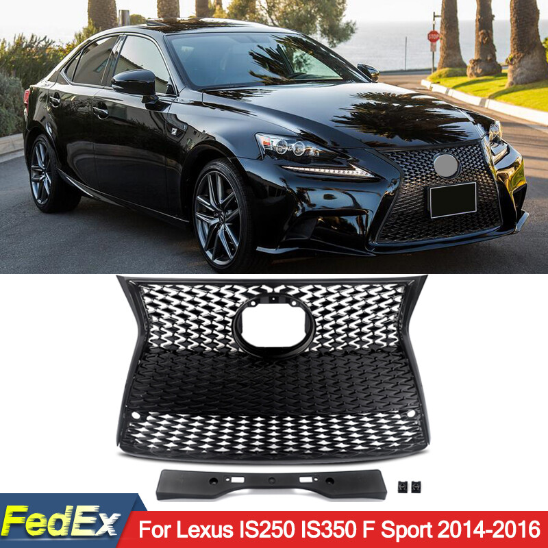 Gloss Black For Lexus IS200t IS250 IS350 2014-16 Front Upper Lower