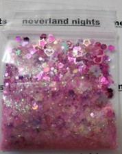 Bubblegum Pink  Iridescent Glitter Mix Nail Art Acrylics  Gels Princess nails
