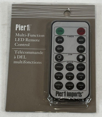 Pier 1 Imports Multi-Function LED Remote Control for LED Glimmer String, Candle