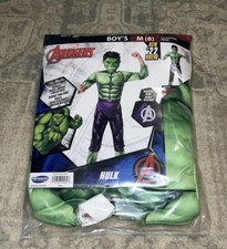 New Marvel Avengers Hulk Jumpsuit  Mask Youth Sz Medium 8 Halloween Costume