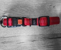 Karlie,Halsband, Nylon, Softline,Hundehalsband, Rot-Beige,Gr. S, 30-45Cm, Neu
