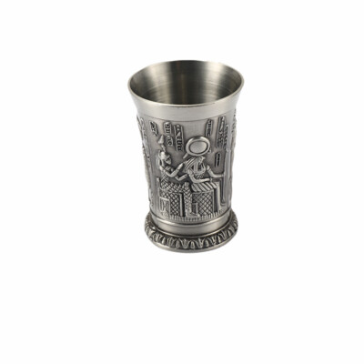 Ägypten Metall König Royal Chalice Geprägt Wein Tasse Becher Shot Glas Cocktail