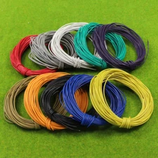 10 Rolls 10M 1.0 AMP Standard Electric Wire 26AWG Cable 10 Colors DX1210