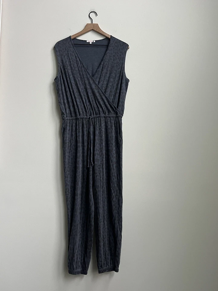 Mono Sundry Azul Gris Estampado Animal Mezcla de Algodón Cintura Elástica Pierna Dobladillo Talla 3 Foto 2 de 4
