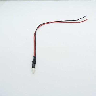 DC 12V 3mm milchige LED Diode + Halter 20cm Draht Lichtsender vorverdrahtet Kabel
