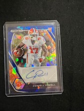 2021 Panini Prizm Draft Picks RC Auto Blue Cracked Ice Cornell Powell 50/75 #319