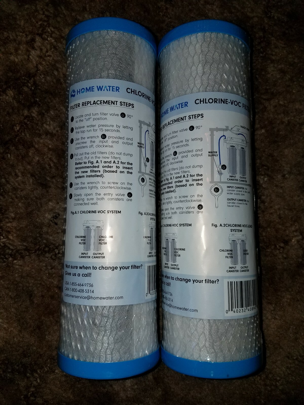 Home water chlorineVOC filter 2 pack. FREE SHIPPING!! System eBay