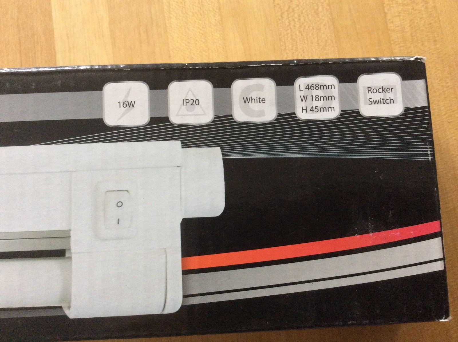 1x T4 16W TUS16NL Ultraslim Fitting Under Light Kitchen Light