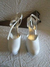 RARE - CHAUSSURE A PLATEFORME BLANC - WHT LAP DANCE  SHOES - JANTE - US 10