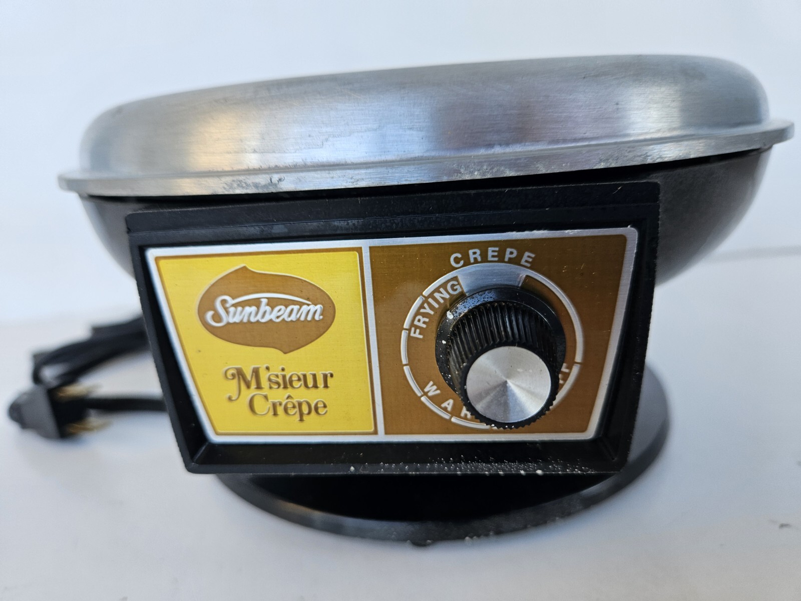VINTAGE 1976 Sunbeam 3010 M'Sieur Electric Crepe Maker NEW Handle