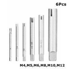 6Pcs Stud Extractor Broken Bolt Screw Remover Tool Damaged Nut Bolt Remover Kit