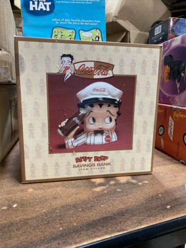 BETTY BOOP COCA COLA SAVINGS BANK BY VANDOR 2000 NEW IN BOX MINT CONDITION  - Picture 1 of 1
