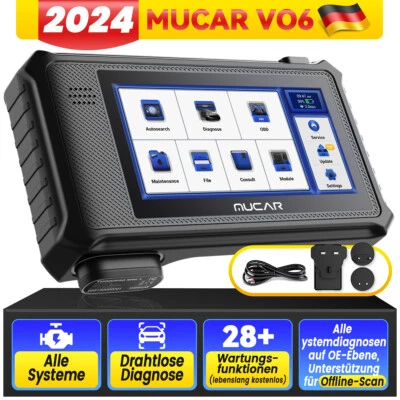 🔥 MUCAR VO6 Dispositivo Diagnostico Professionale Auto OBD2 Scanner All System 28+ Funzione Reset