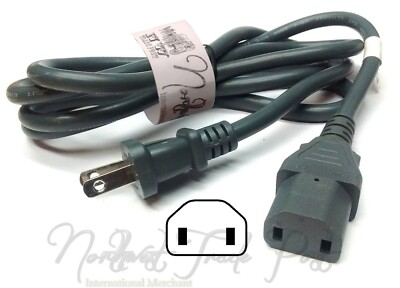 6ft 2-Prong AC Power Cord for Pioneer Elite Blu-Ray Disc Player DVD HD 3D Models