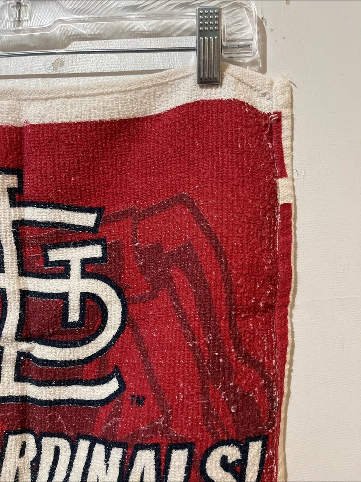 St Louis Cardinals Rally Towel Go Cardinals Red White Blue 16.5 x 15 Inches Used - Image 3 of 4
