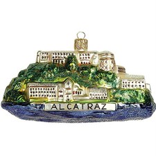 Alcatraz San Francisco Polish Glass Christmas Ornament Made in Poland Decoration