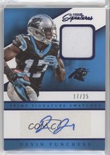 2016 Prime Signatures Signature Swatches Blue 17/25 Devin Funchess Auto 0tw4