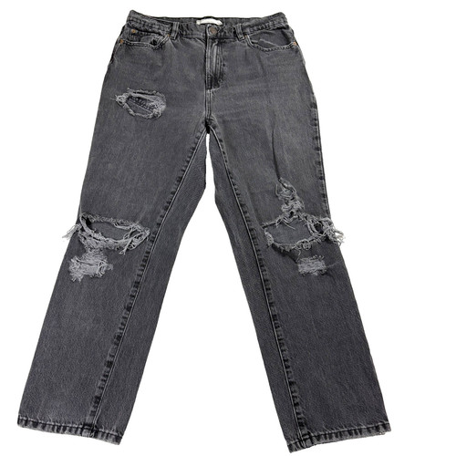 Garage Denim Jeans Womens 11 Black Vintage Straight Leg Distressed Grunge Y2K